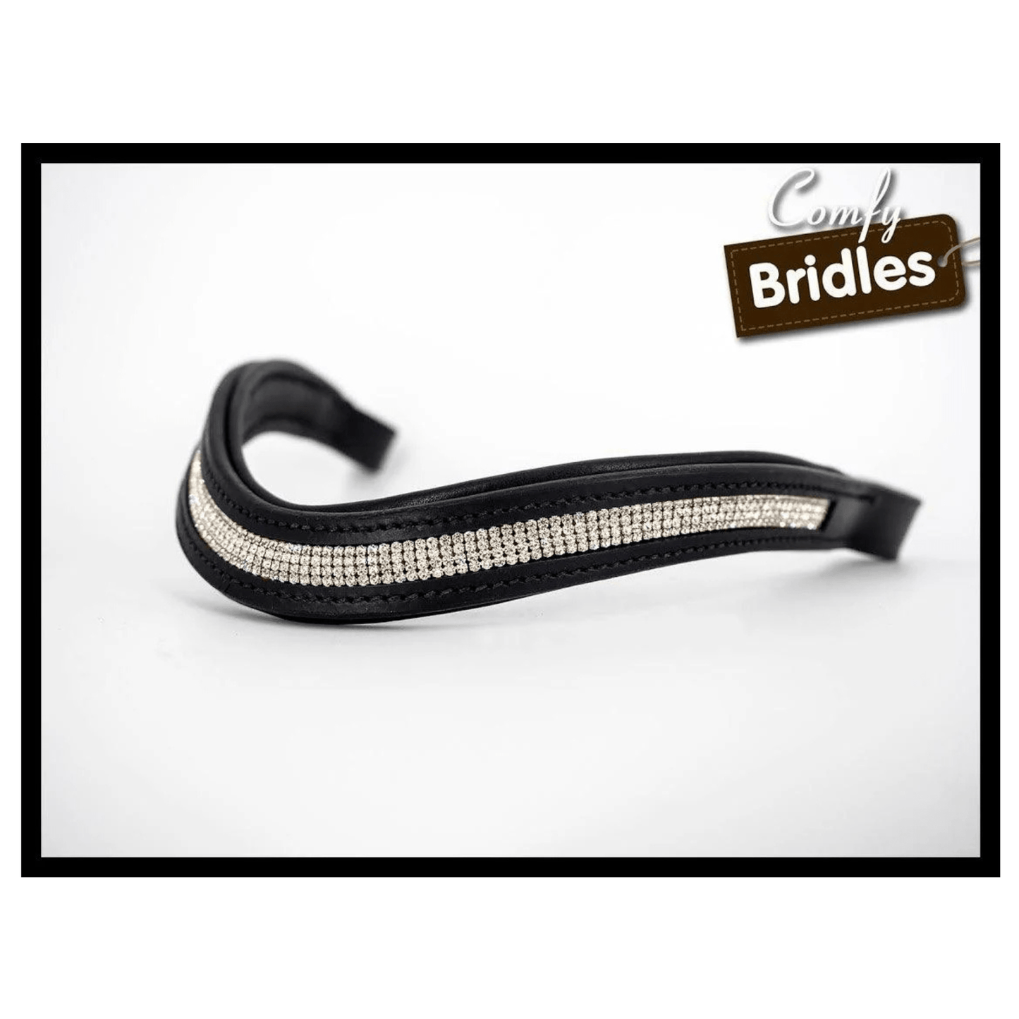 4 Row Crystal Wave Snaffle Bridle Havana | Flexible Fit - The Horse Shop AU