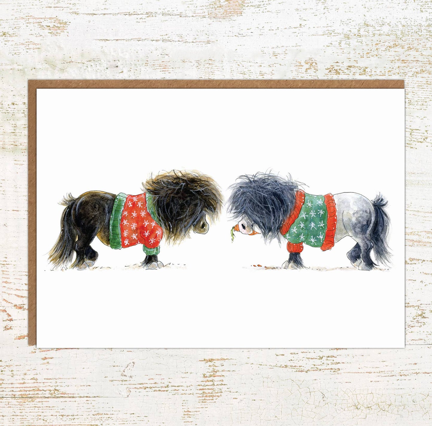 Christmas Jumpers – A6 Shetland Pony Christmas Card - The Horse Shop AU