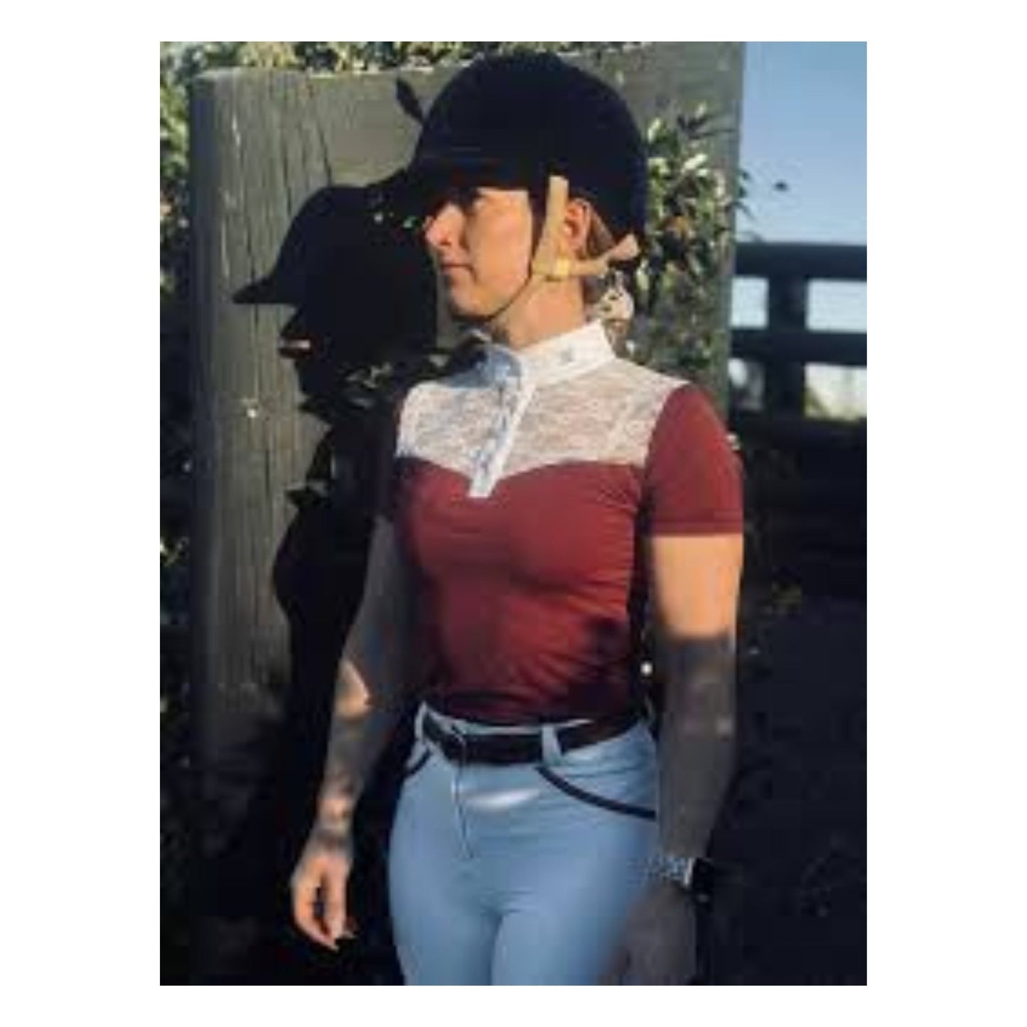 Claret Lace Competition Shirt | Equus Elite - The Horse Shop AU