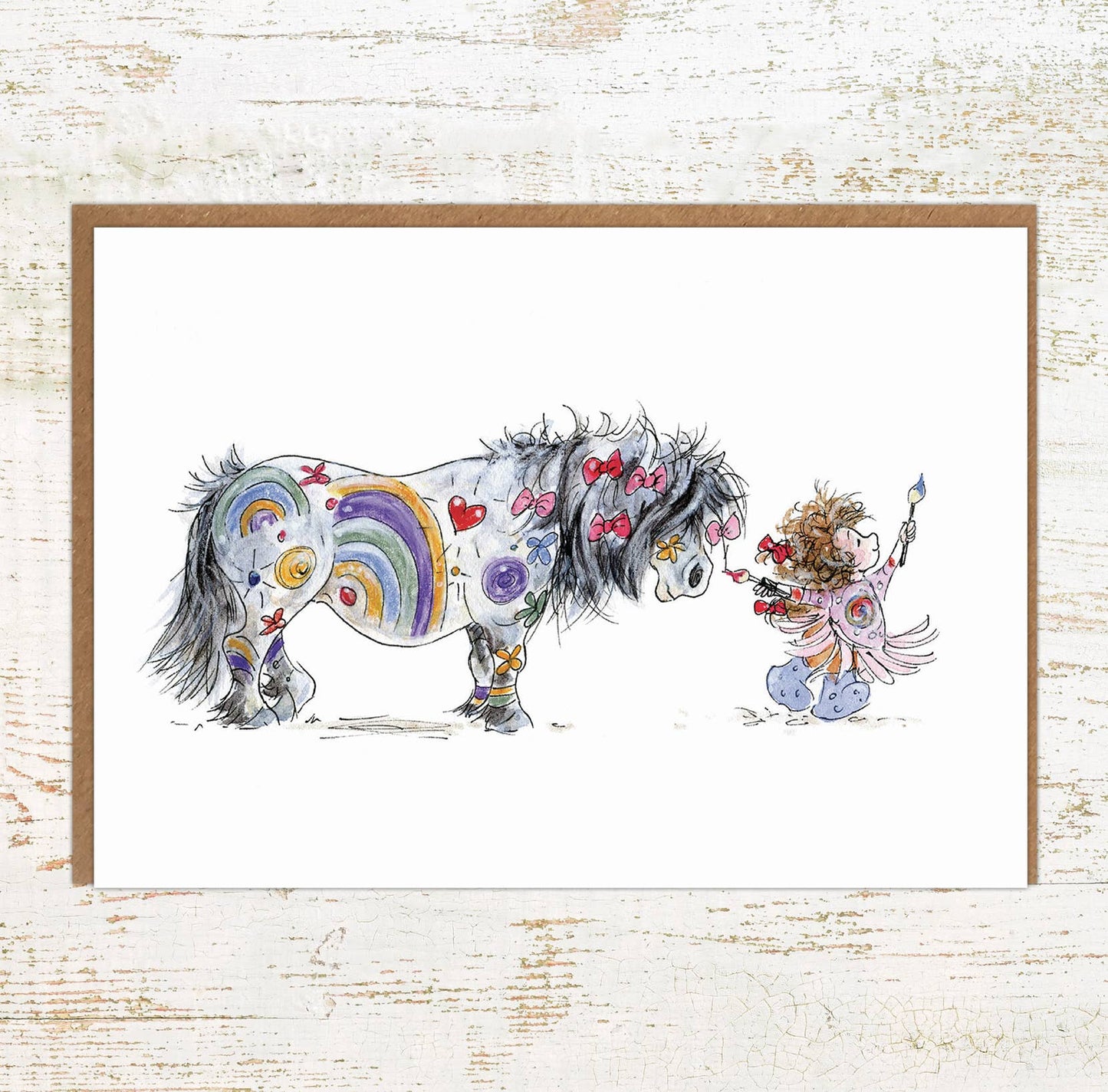 Painted Pony – A6 Pony and Child Greeting Card - The Horse Shop AU