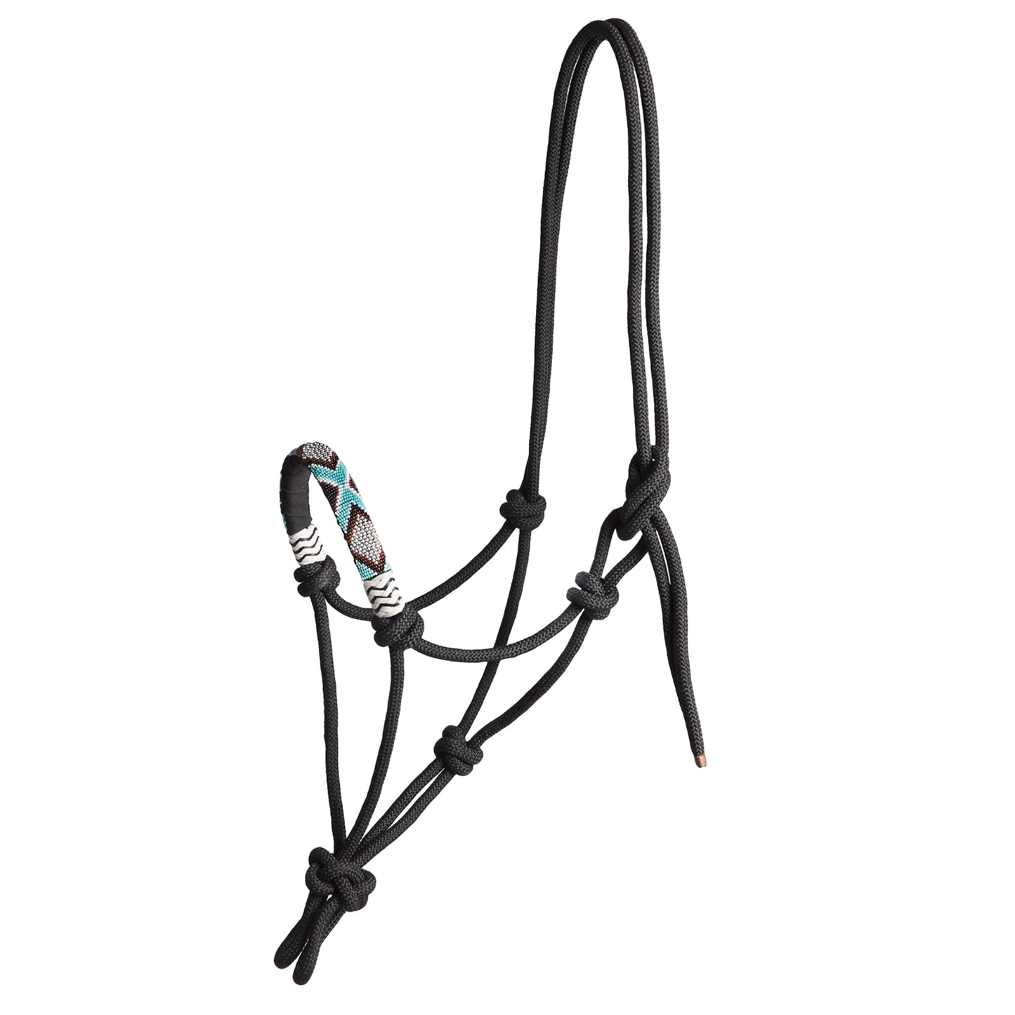 Waldhausen Rope Halter Pearls Black - Full - The Horse Shop AU
