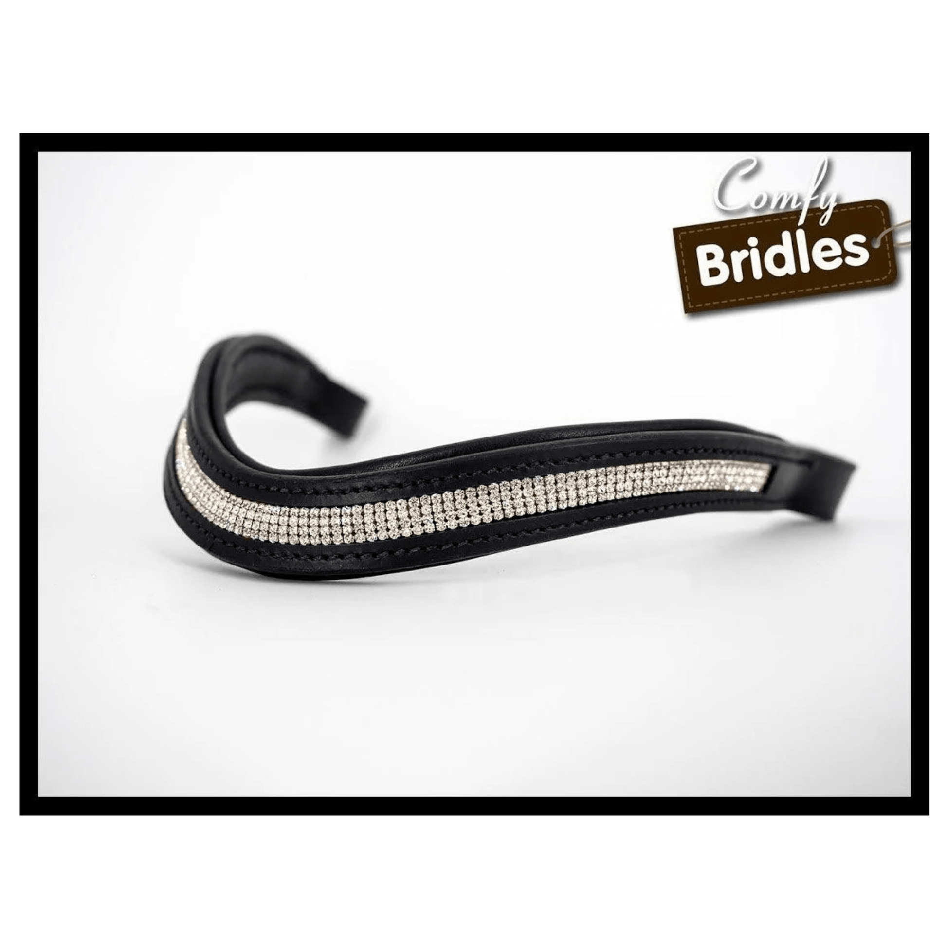 4 Row Crystal Wave Snaffle Bridle Havana | Flexible Fit - The Horse Shop AU