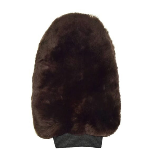 Merino Fleece Grooming Mitt | Brown