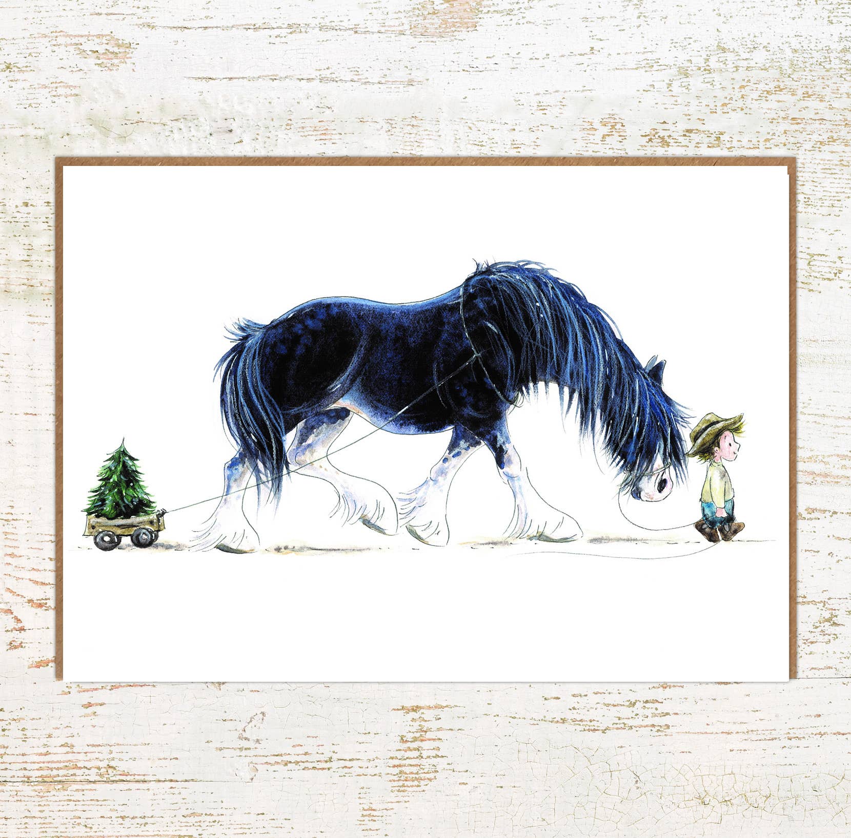 All Ye Faithful – A6 Heavy Horse Christmas Card - The Horse Shop AU