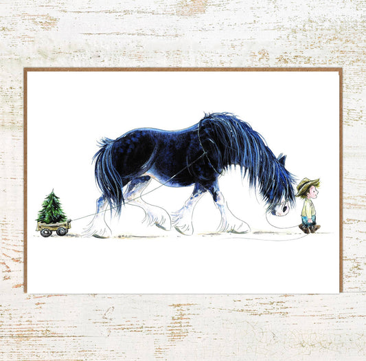 All Ye Faithful – A6 Heavy Horse Christmas Card - The Horse Shop AU