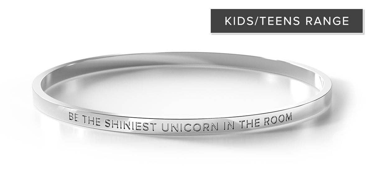 Be The Shiniest Unicorn In The Room - Kids/Teens Bangle - The Horse Shop AU