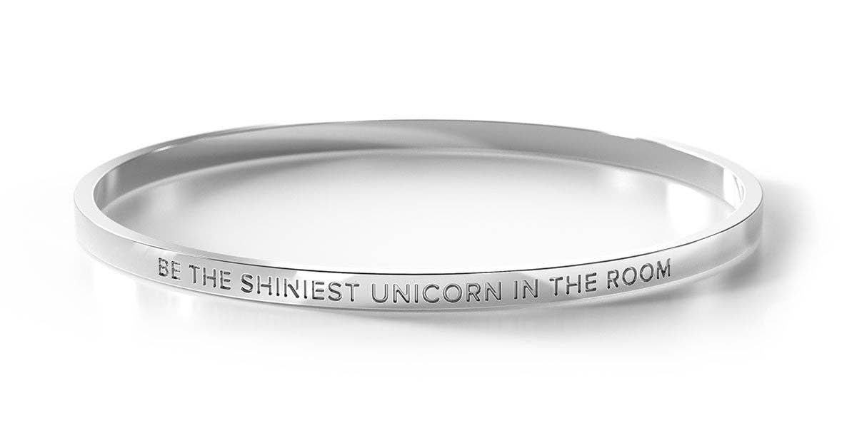 Be The Shiniest Unicorn In The Room - Kids/Teens Bangle - The Horse Shop AU