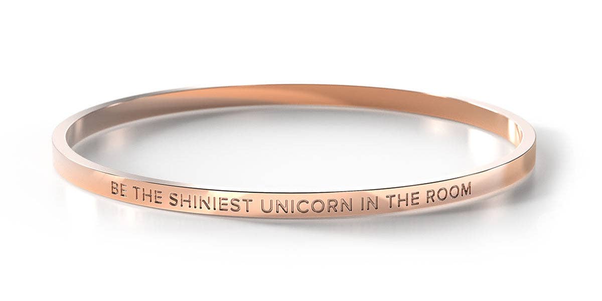 Be The Shiniest Unicorn In The Room - Kids/Teens Bangle - The Horse Shop AU