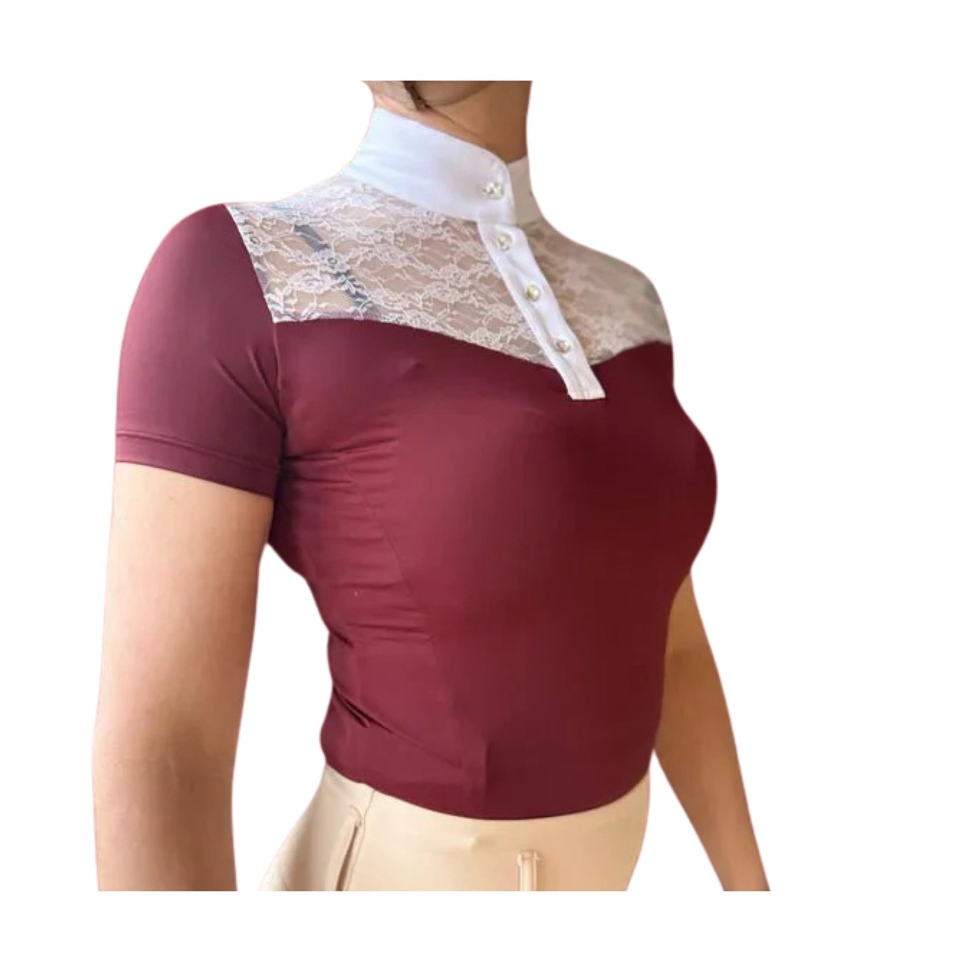 Claret Lace Competition Shirt | Equus Elite - The Horse Shop AU