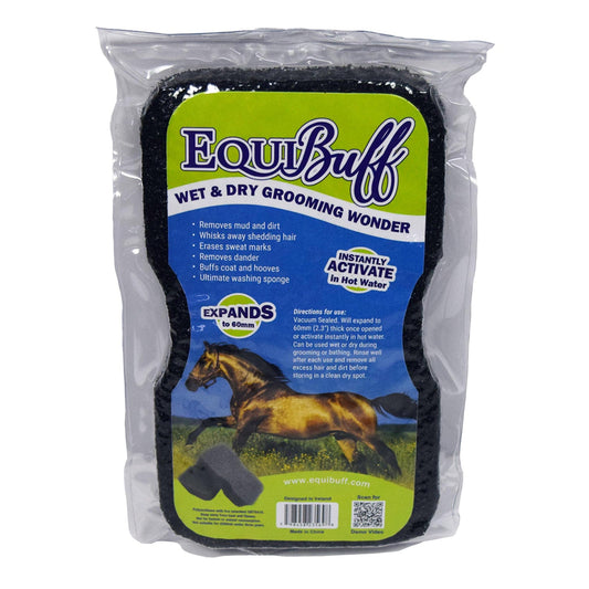 Equibuff Grooming Sponge - Black - The Horse Shop AU