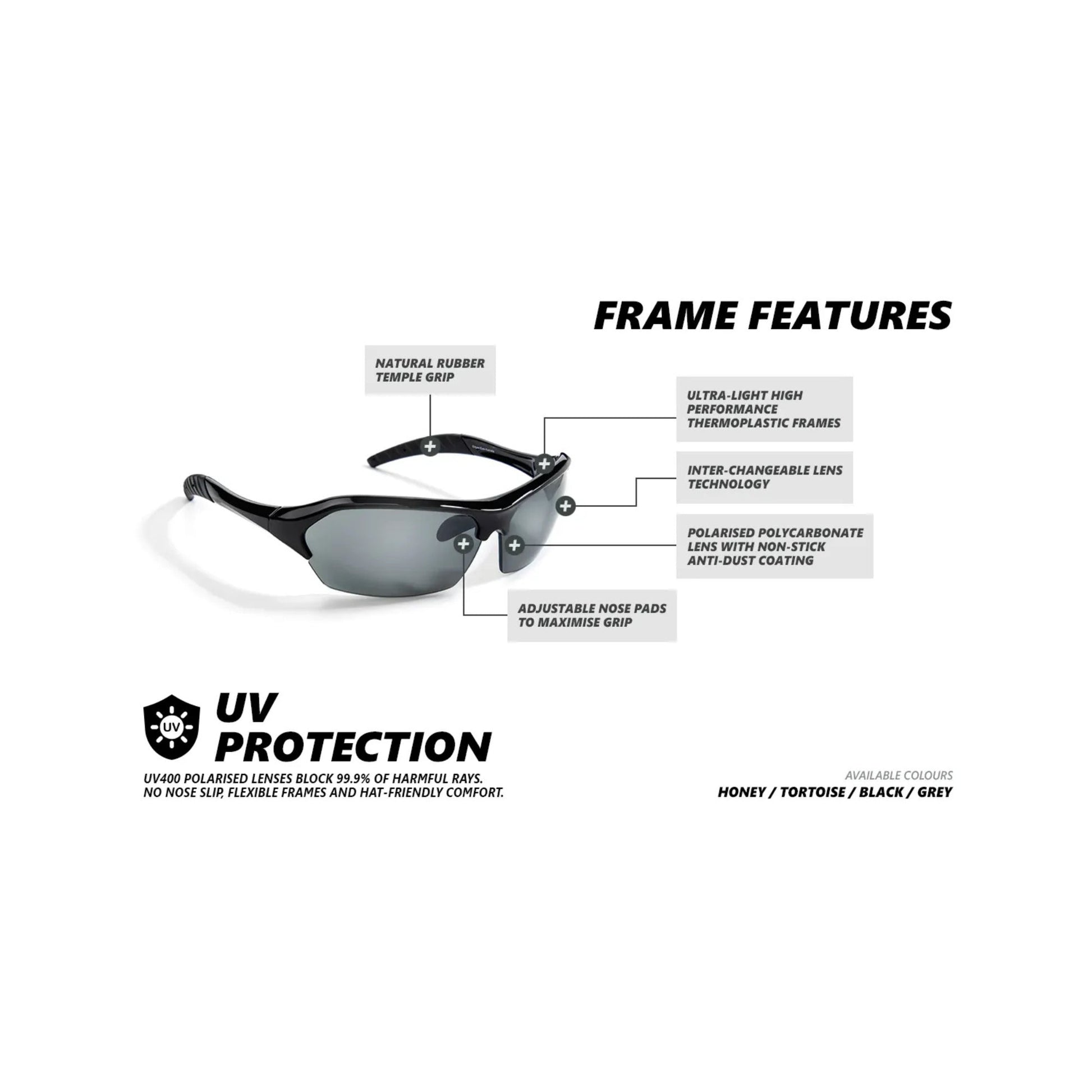 LIBERTY Black Sunglasses | Gidgee Sunglasses - The Horse Shop AU