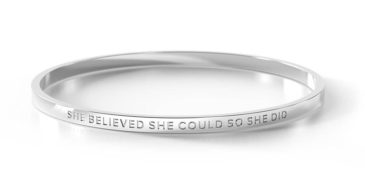 She Believed She Could So She Did. - Kids/Teens Bangle - The Horse Shop AU
