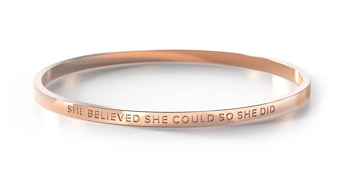 She Believed She Could So She Did. - Kids/Teens Bangle - The Horse Shop AU