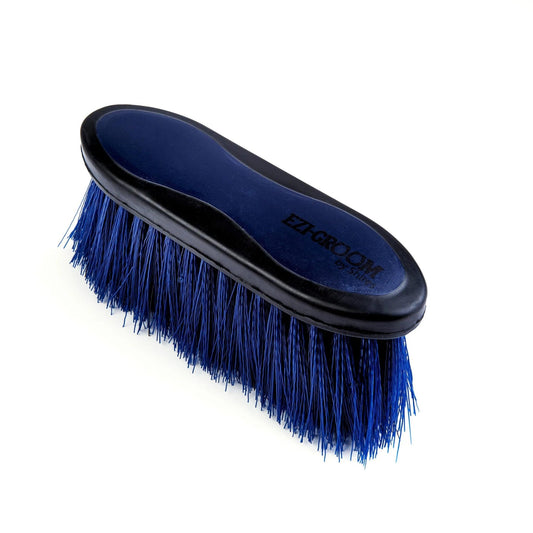 Shires EZI - GROOM Grip Long Bristle Dandy Brush – Navy | Large 205mm / 75mm Bristles - The Horse Shop AU