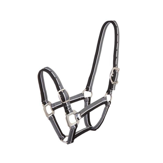Striped Halter Black/Grey - The Horse Shop AU