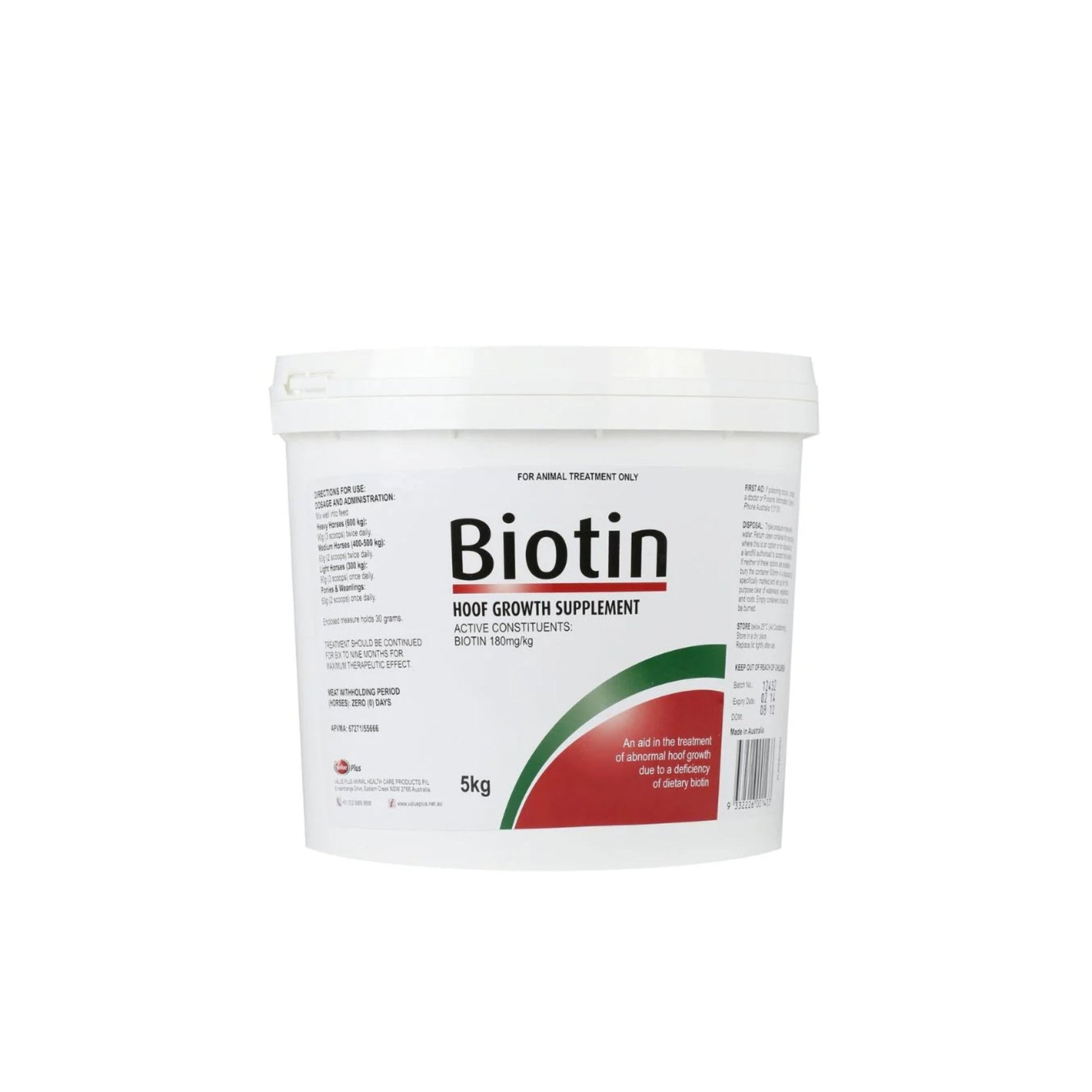 Value Plus Biotin 5kg - The Horse Shop AU