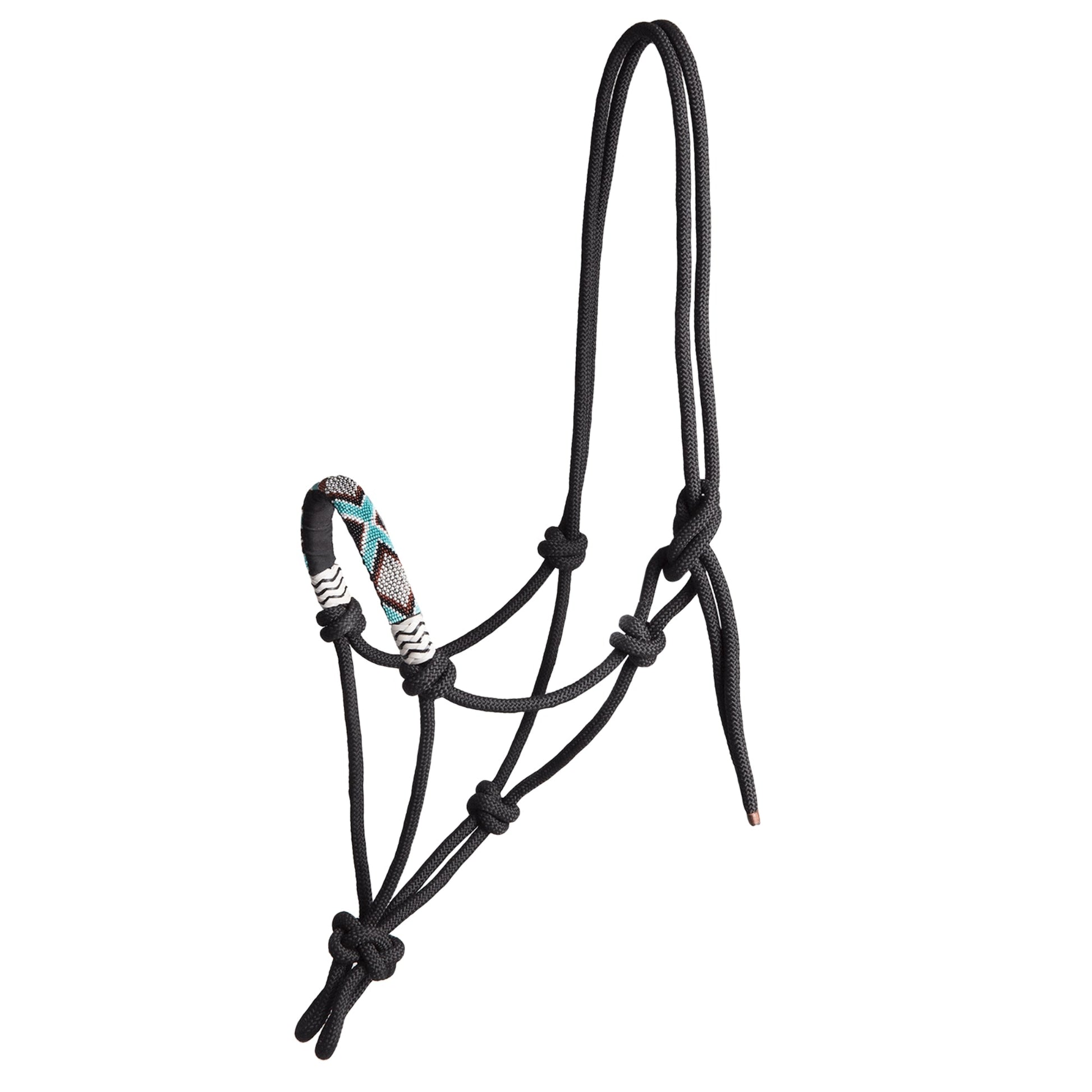 Waldhausen Rope Halter Pearls Black - Full - The Horse Shop AU
